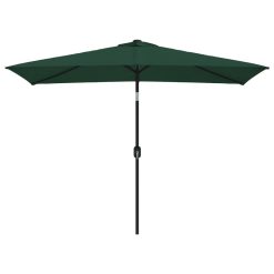 vidaXL Parasol Vert Rectangulaire Parasol de Jardin Terrasse Plage Pare-soleil