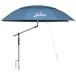 Dekero 240cm Anti UV Parasol de Plage,Anti vent Pliable Compact Portable Parasol